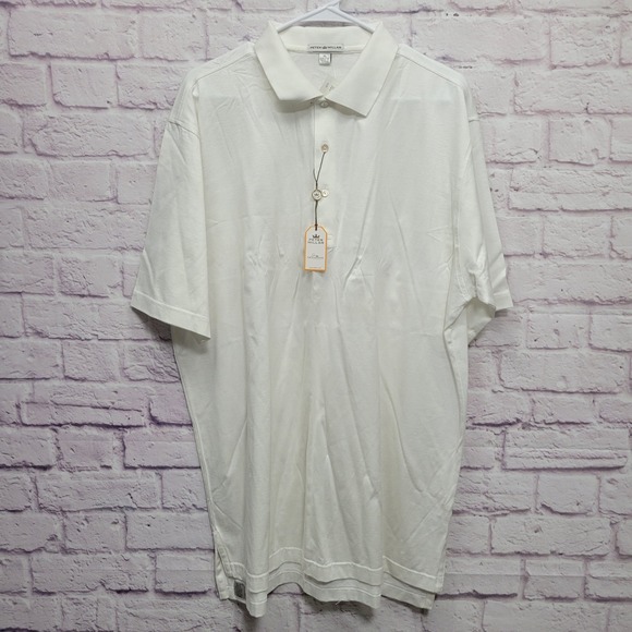 Peter Millar Other - NEW Peter Millar‎ White Polo Shirt Mens Size XL Golf Casual Resortwear Travel